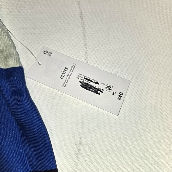 Liz Claiborne Blue Green Striped Sleeveless Women's Top Size PL Petite - Picture 3 of 9